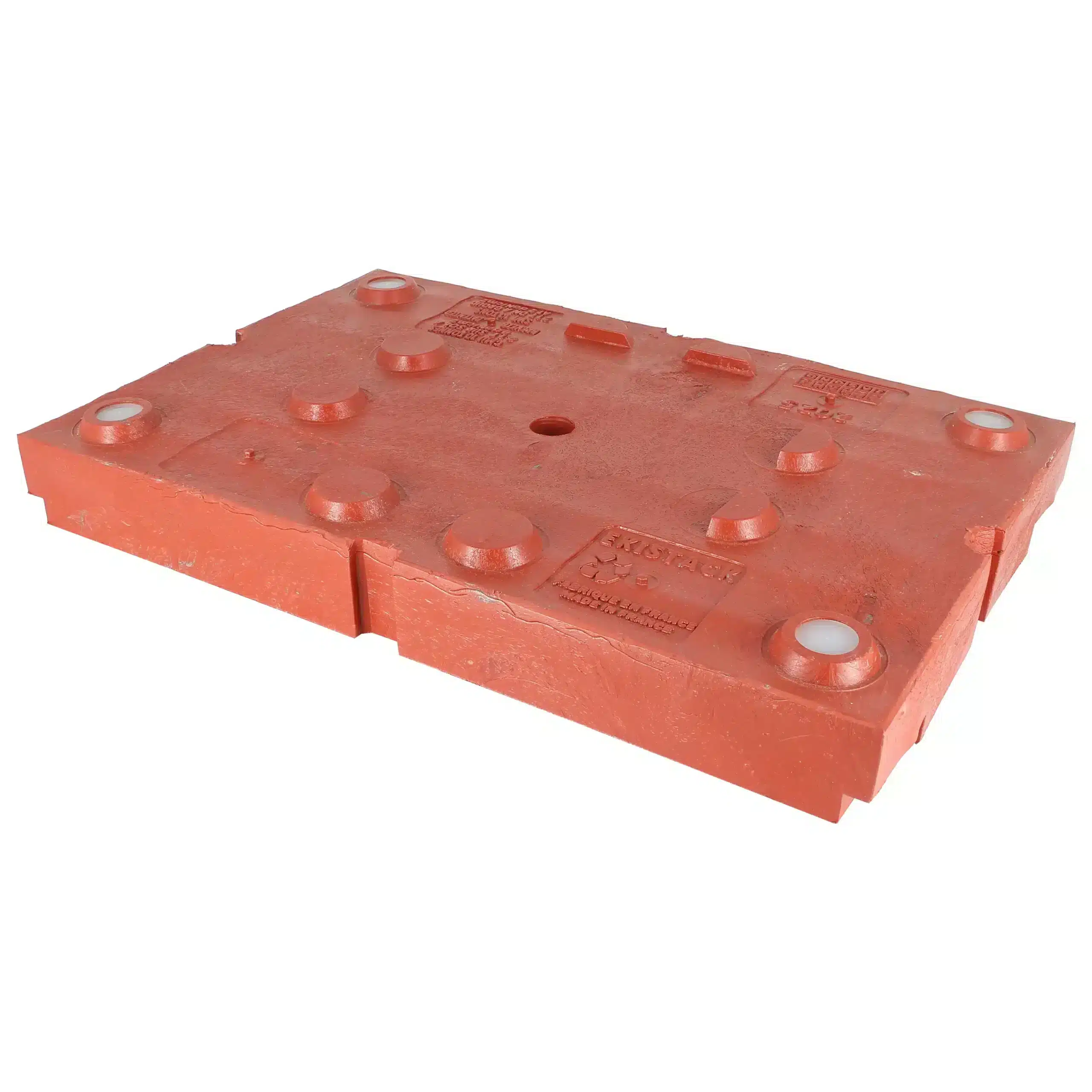 Cale rectangulaire plastique recyclé pour sur-élevé son container, isolation de conteneur, acessoires de container plot de soutènement en plastique