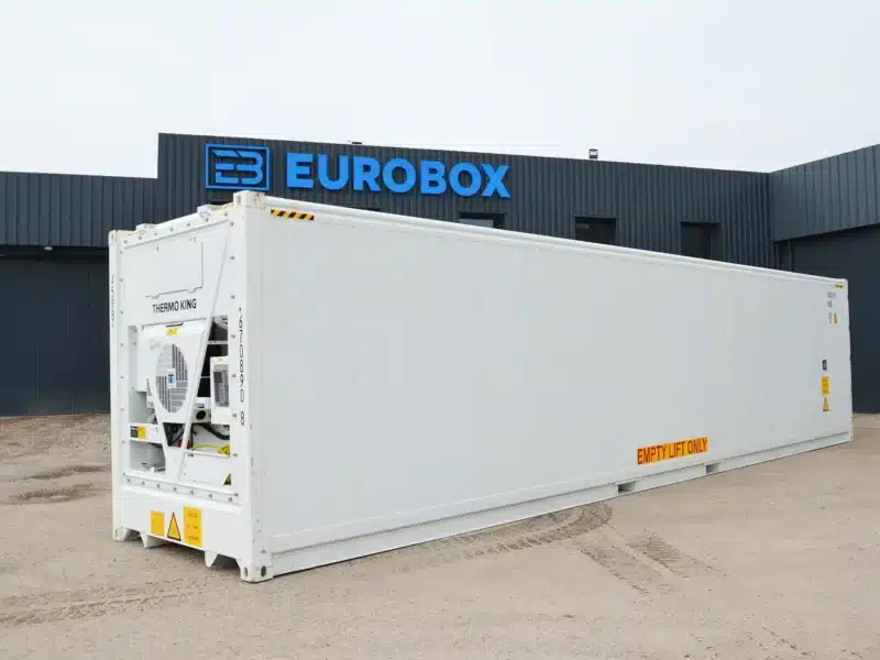 Container 40pieds blanc neuf, conteneur en parfait รฉtat et frigorifique, Stockage dans une chambre froise en container